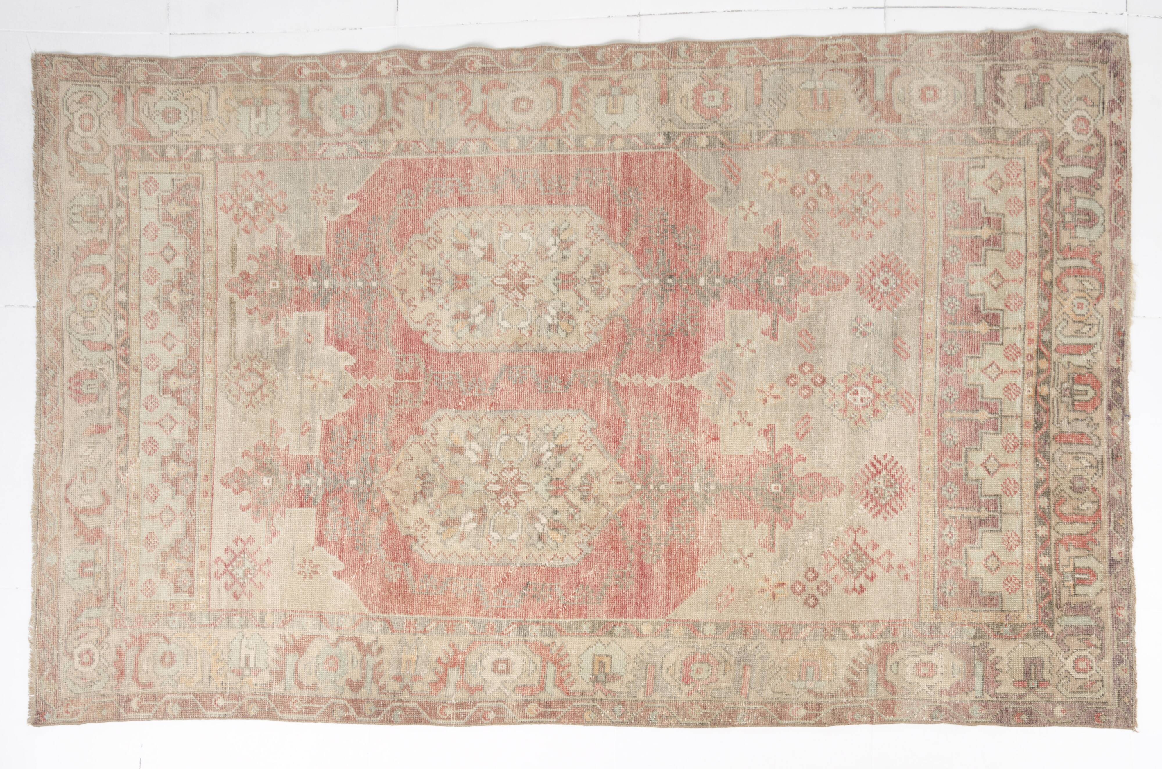 Oushak Vintage Wool Carpet