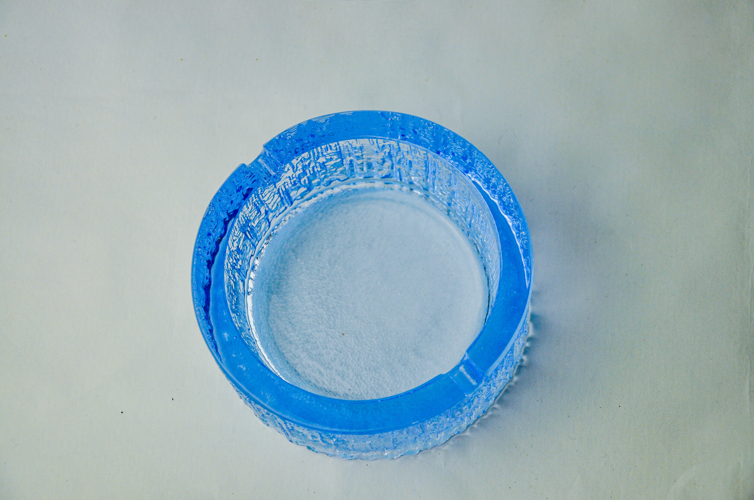 Ice ashtray by Antonio Imperatore, blue murano glass, Italy, 1970