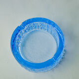 Ice ashtray by Antonio Imperatore, blue murano glass, Italy, 1970