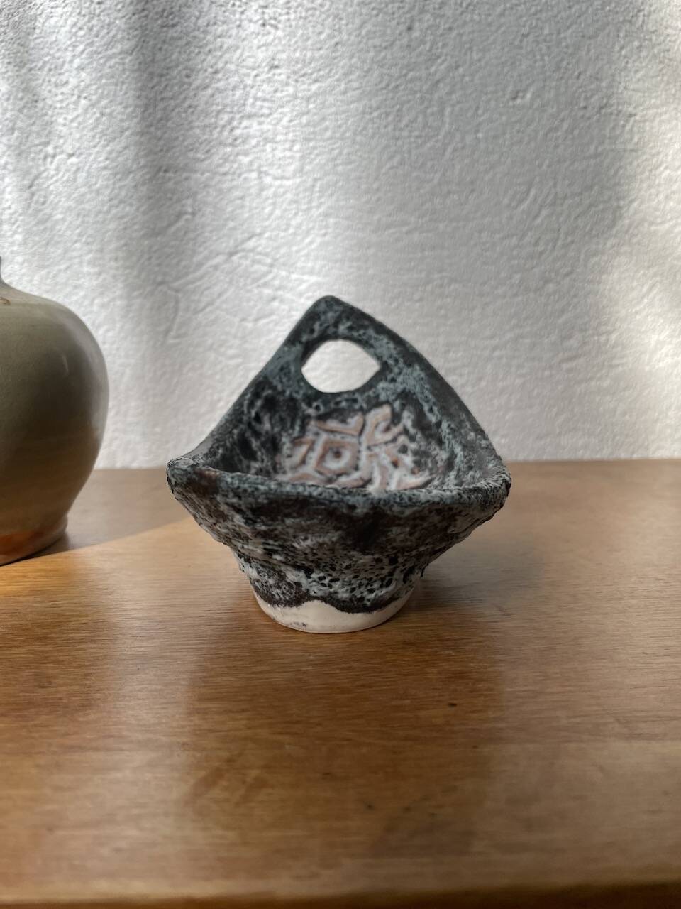 Empty ceramic pocket Fatlava Vallauris 1950