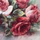 Nature morte "Roses" à l'aquarelle, Madeleine Renaud (1900-1994)