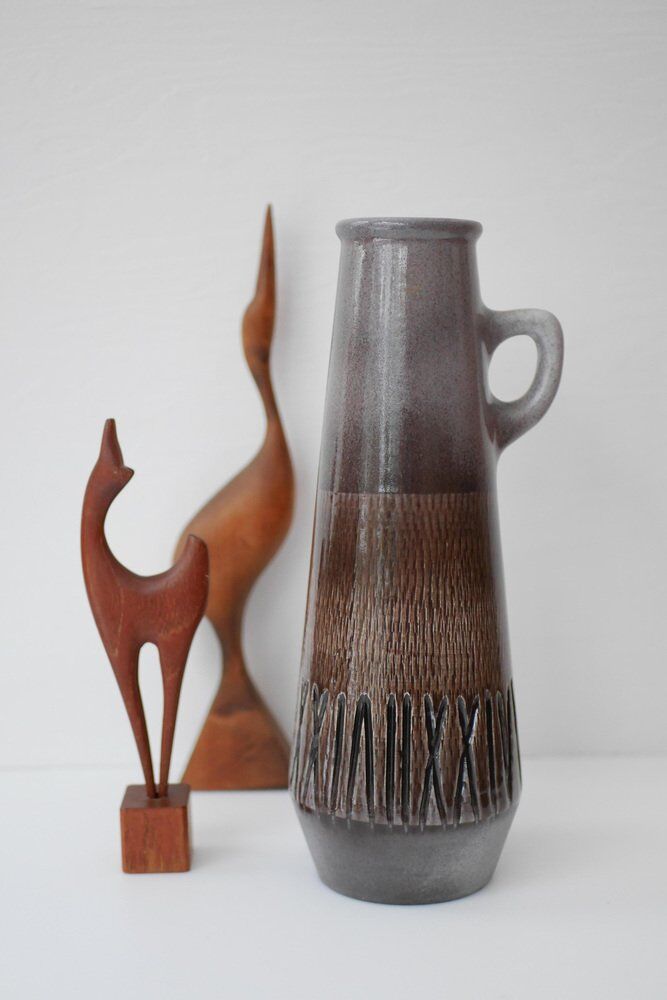 Mid-century modern art ceramic vases by Ingrid Atterberg for Upsala-Ekeby, 1970s, set of 2