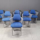 Set of 6 postmodern dining chairs, 1980s