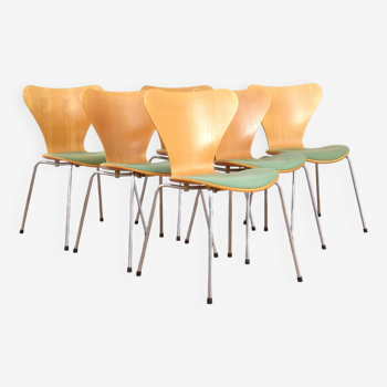 Mid-Century Model 3107 Chairs by Arne Jacobsen for Fritz Hansen, 1987