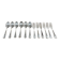Set of 12 cutlery signed Christofle model Spatours in silver metal