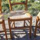 6 straw chairs