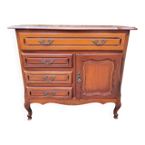 Louis XV solid cherry wood chest of drawers