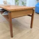 Table basse scandinave teck double plateau