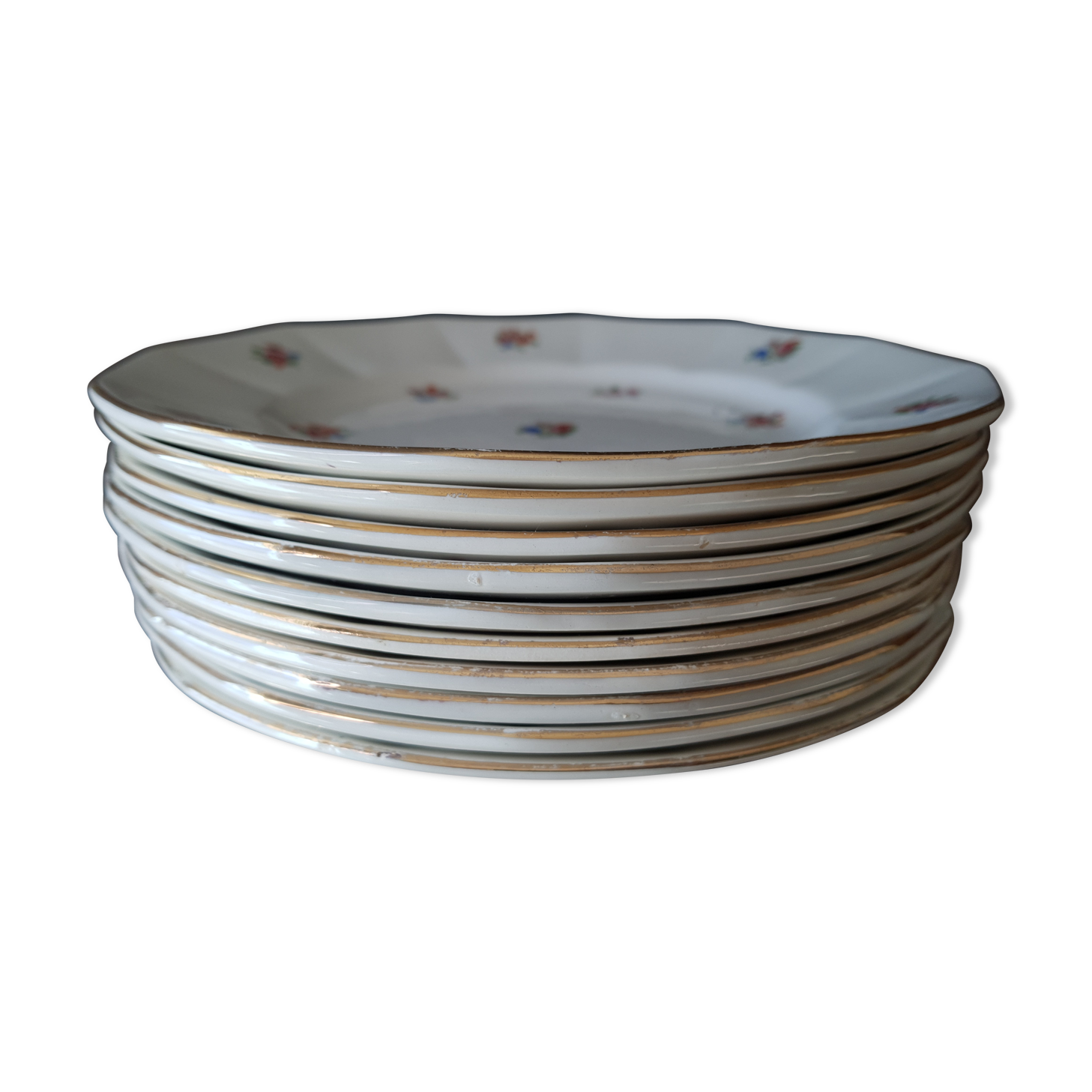 10 assiettes dessert vintage