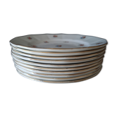 10 vintage dessert plates