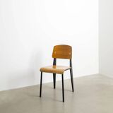 Vintage French Mid Century Jean Prouvé Metropole Standard Chair, 1950s