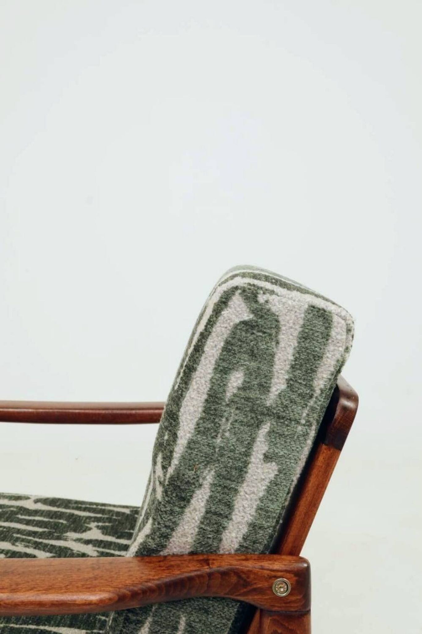 Vintage Armchair Green Cushions Classic Design