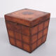 Leather embossed box, France, 1880