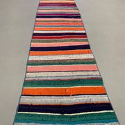 Old Turkish narrow Kilim Runner 262x51 cm shabby chic, vintage kelim