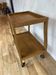 Vintage oak sideboard with curved uprights, 1950.