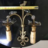 Pair of bronze sconces and pendants