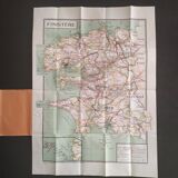 Carte vintage du Finistère