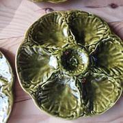 6 vintage ceramic oyster plates from Gien