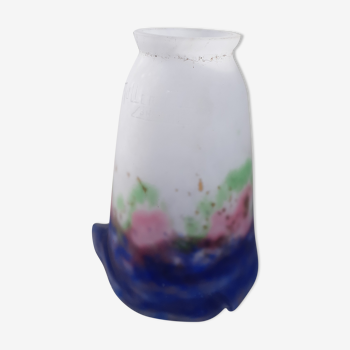 Tulipe de pâte de verre marmoreen Muller frères Lunéville