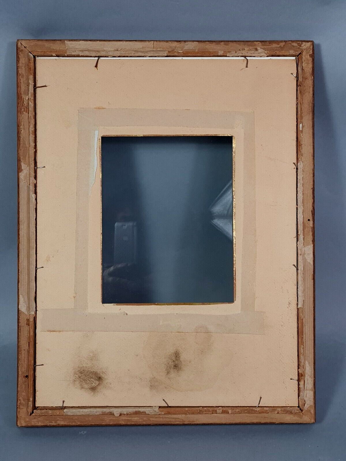 Frame & old glass 45x35 foliage 39,5x29,5 cm wood gilded stucco SB