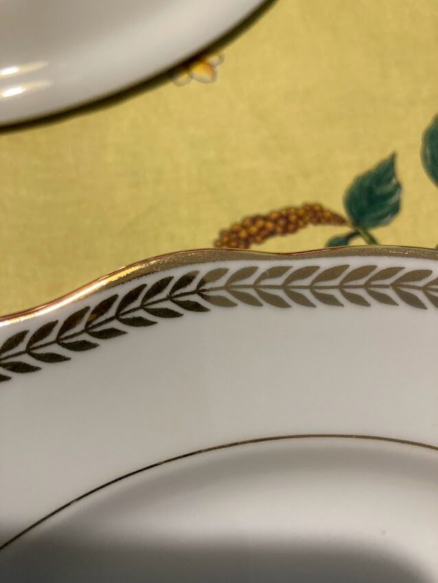 Antique dessert plates, 7 pieces, in real porcelain