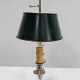 Bouillotte lamp in silver metal, empire style - early twentieth century