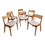Set of 6 Mid-Century Oak Dining Chairs by KS Møbler
