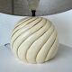 Barbi Ivory and Gold Ceramic Spherical Table Lamp