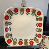 Series of 6 vintage porcelain plates France