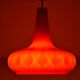 Suspension Putzler en opaline rouge vintage 1970s