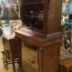 Two-part cabinet, recessed and with a glass-fronted display case, in Indian rosewood, circa 1850/60