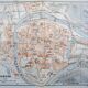 Besançon, Doubs, plan original imprimé en 1908.
