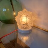 Vintage star globe lamp and enamel base