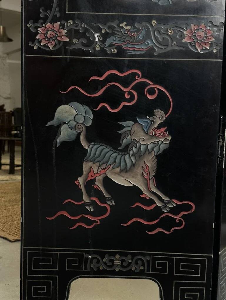 Coromandel lacquered Chinese screen with 6 panels