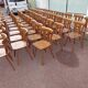 Set of 60 bistro cafe bar restaurant chairs - wood - vintage