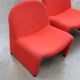 Pair of vintage red armchairs