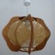Suspension scandinave vintage en bois et fils tendus, années 60