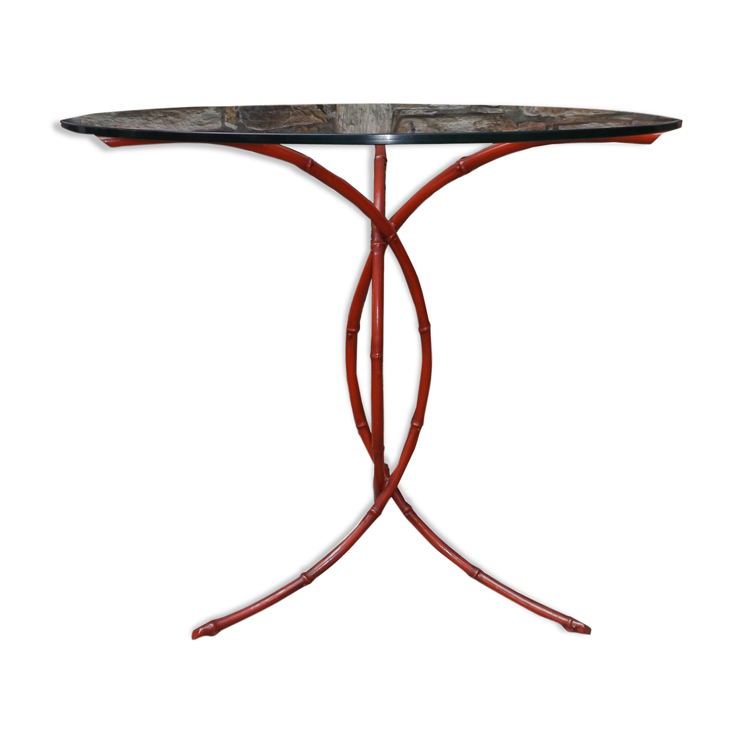 Fake bamboo base side table