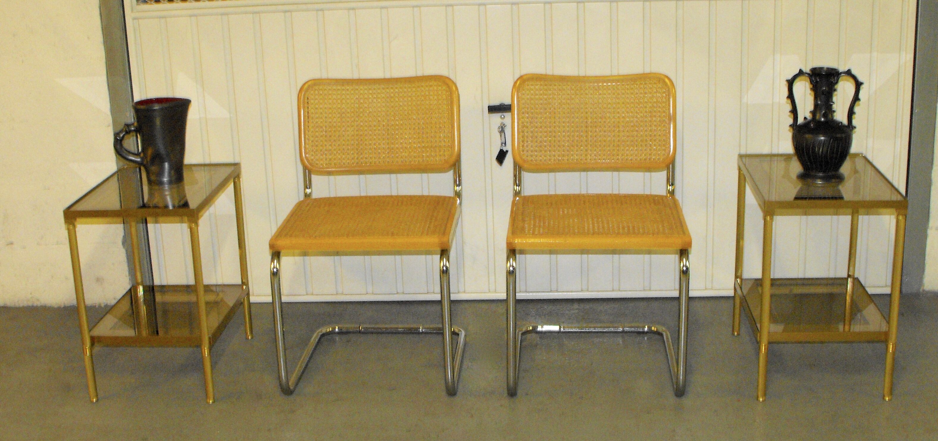 Lot of 2 chairs Model B32 by Marcel Breuer 80s