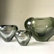 Ensemble de 3 vases en cristal Holmegaard en forme de cœur par Per Lutken