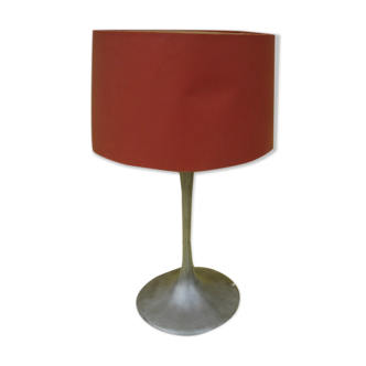 Lampe d'ambiance 1970 pied tulipe in brushed aluminium, reclining day offal