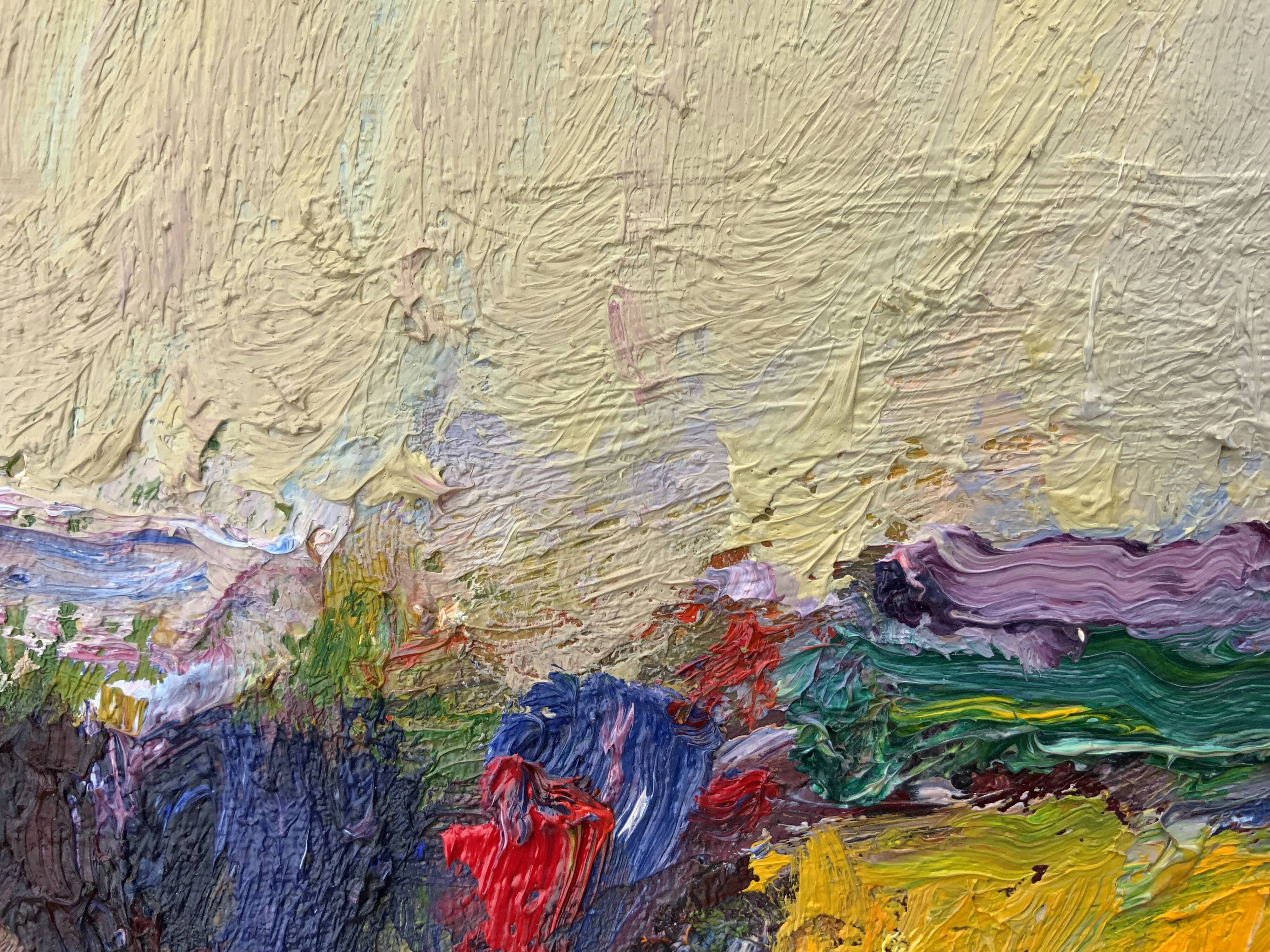 Vintage Original Expressionist Oil On Canvas By A. Eres, 1977