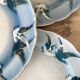 Rare dessert plates Terre de Fer Choisy le Roi, birds.