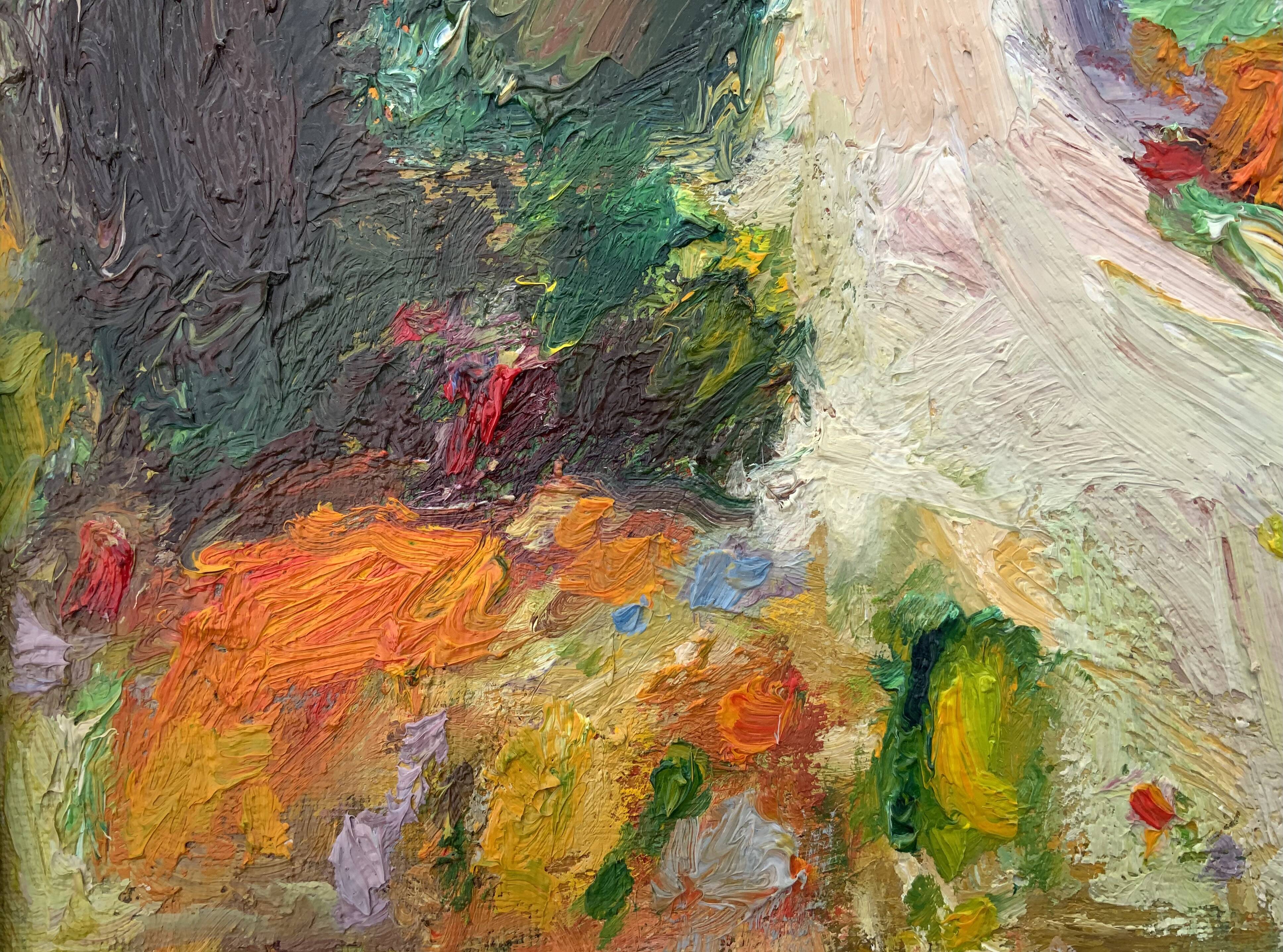 Vintage Original Expressionist Oil On Canvas By A. Eres, 1977