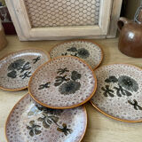 Set of 5 MBFA Pornic 70's dessert plates