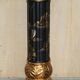 Pair of lacquered torchère columns in Chinoiserie neoclassical style.
