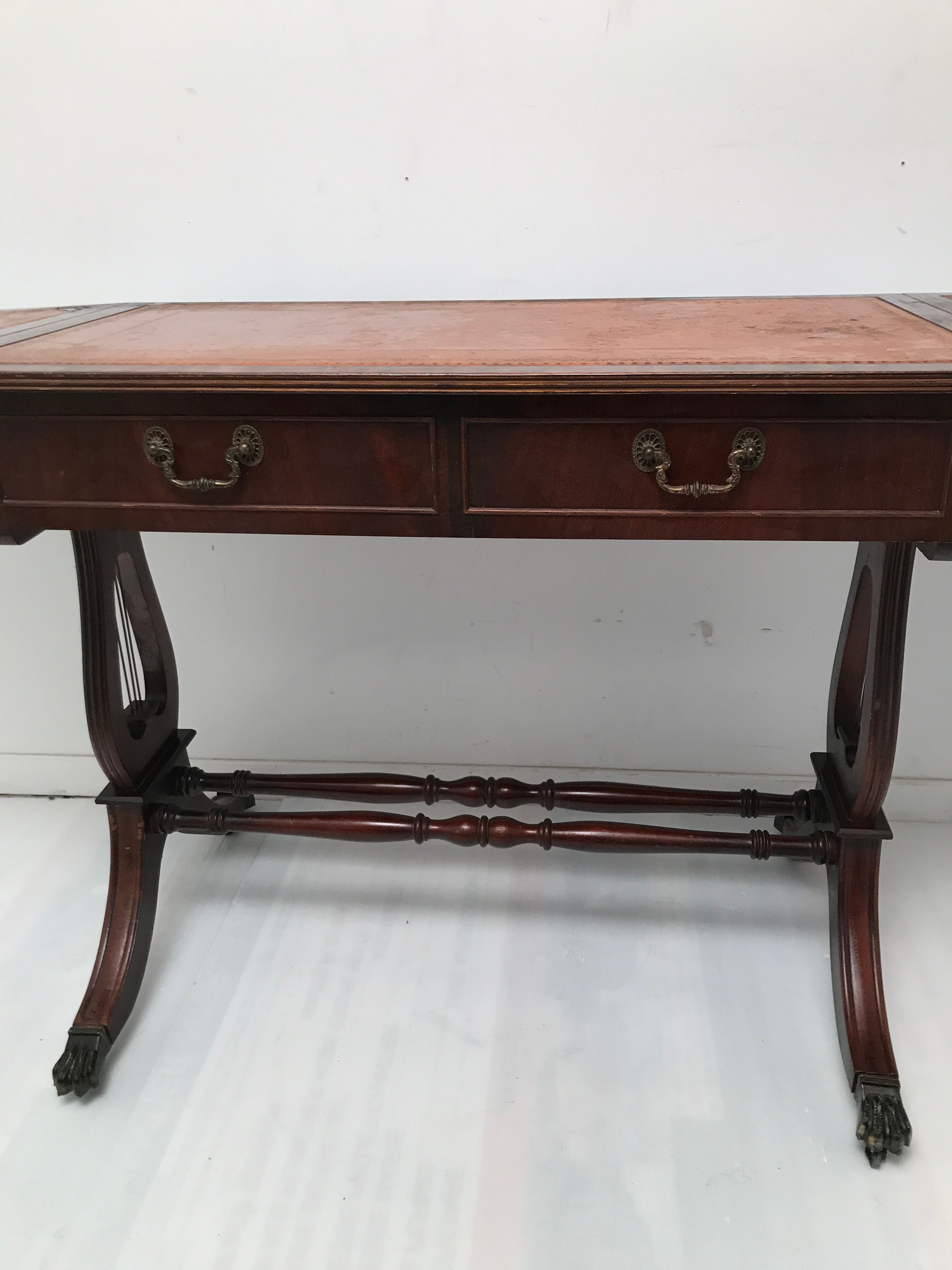 Wooden lyre english style desk