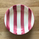 8 assiettes rayures rose
