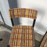 Set of four tweed chairs