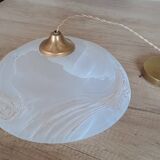 Alabaster brass chandelier